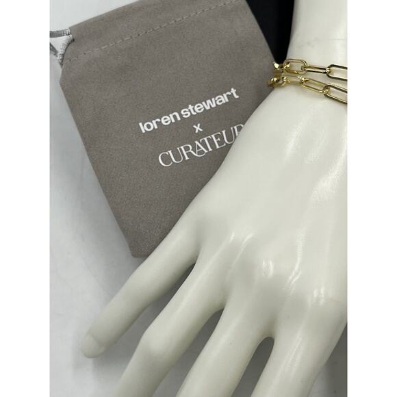Loren Stewart X Curateur Double Wrap Chain Toggle Bracelet Choker Necklace New - Picture 9 of 10